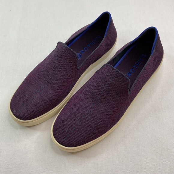 Rothys The Sneaker Eggplant Purple Knit‎ Slip On Shoes Men Sz 9 Women Sz 10.5 main image 9